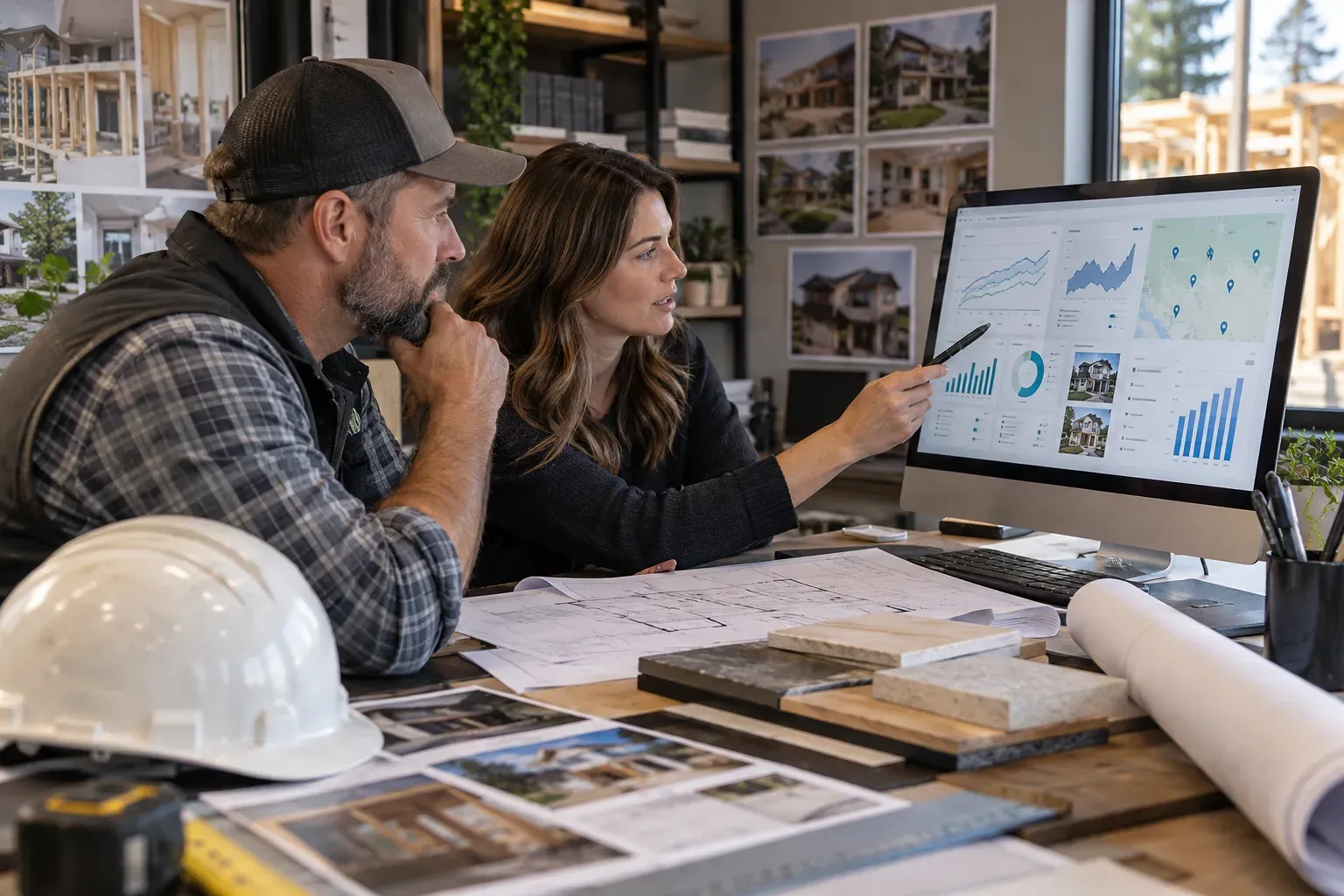 Contractor and SEO strategist review construction search performance